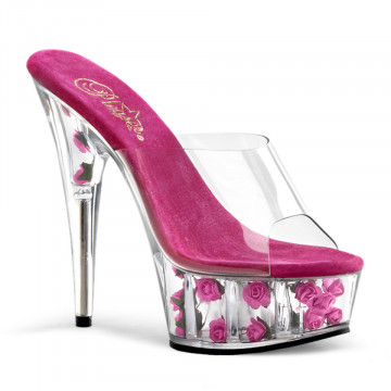 Pleaser DELIGHT-601FL Clr/H. Pink Flowers