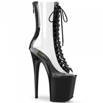 Pleaser FLAMINGO-800-34 Clr-Blk Pat/Blk