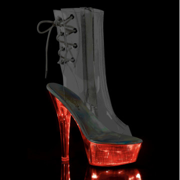 Pleaser FLASHDANCE-1018C-CH Clr/Slv Hologram