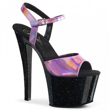 Pleaser SKY-309HG Pink Hologram/Blk