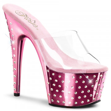 Pleaser STARDUST-701 Clr/Pink Chrome