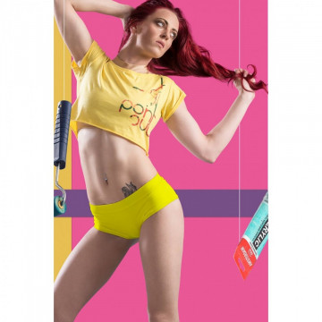 POINT OUT POLE WEAR - LIME SHORT M spedizione subito h24