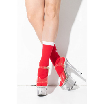 RAD WEAR POLE DANCER Calze rosse consegna subito