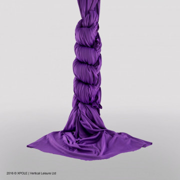 X-pole 4 metri tessuto viola Aeiral Silks