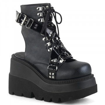Demonia SHAKER-56 Blk Vegan Leather-Pat