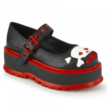 Demonia SLACKER-27 Blk Vegan Leather