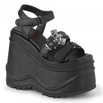 Demonia WAVE-13 Blk Vegan Leather