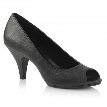 Fabulicious BELLE-362 Blk Faux Leather/Blk Matte