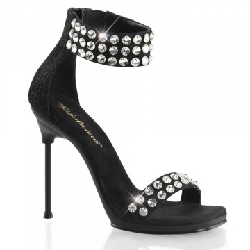 Fabulicious CHIC-41 Blk Satin-Lace/Blk Matte
