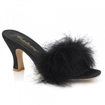 Fabulicious FLAPPER-01F Blk Pu-Fur