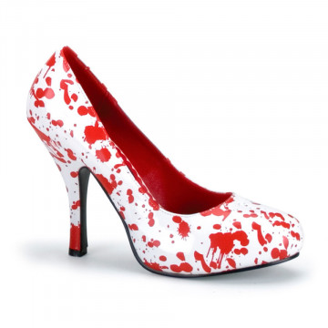 Funtasma BLOODY-12 Wht Pat-Red