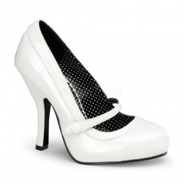 Pin Up Couture CUTIEPIE-02 Wht Pat