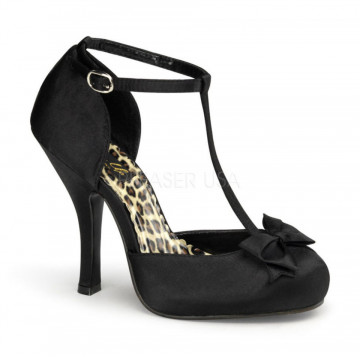 Pin Up Couture CUTIEPIE-12 Blk Satin