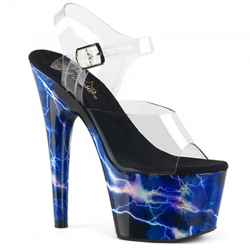 Pleaser ADORE-708STORM Clr/Blue Hologram