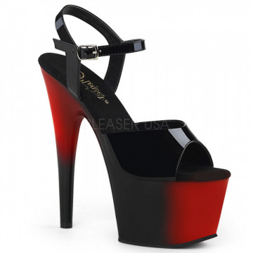 Pleaser ADORE-709BR Blk Pat/Red-Blk