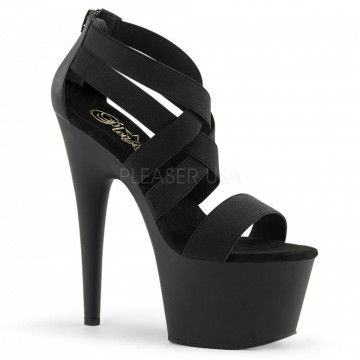 Pleaser ADORE-769 Blk Elastic Band-Faux Leather/Bl