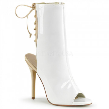 Pleaser AMUSE-1018 Wht-Cream Pat