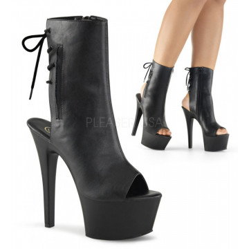 Pleaser ASPIRE-1018 Blk Faux Leather/Blk Matte
