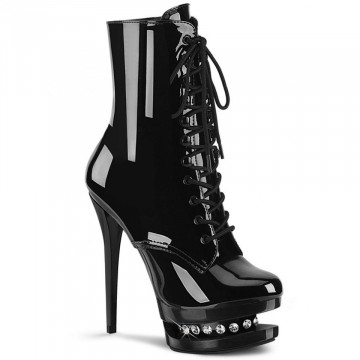Pleaser BLONDIE-R-1020 Blk Pat/Blk