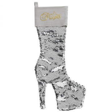 Pleaser Calze da appendere Argento Sequins