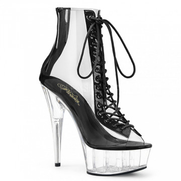 Pleaser DELIGHT-600-34 Clr-Blk Pat/Clr