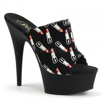 Pleaser DELIGHT-601-7 Blk Suede/Blk Matte