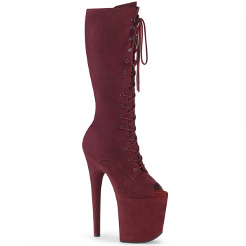 Pleaser FLAMINGO-2051FS Burgundy Faux Suede/Burgun