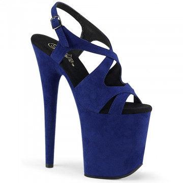 Pleaser FLAMINGO-831FS Royal Blue Faux Suede/Royal