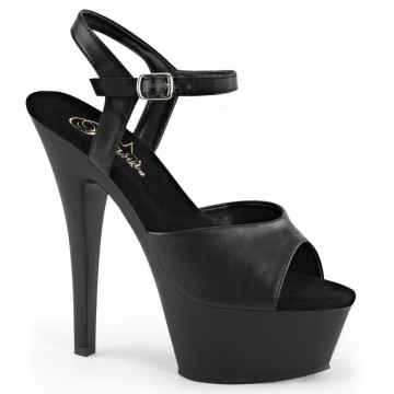 Pleaser KISS-209 Blk Faux Leather/Blk Matte
