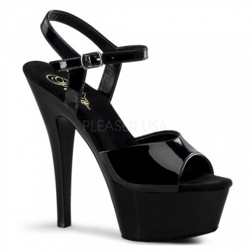 Pleaser KISS-209 Blk Pat/Blk
