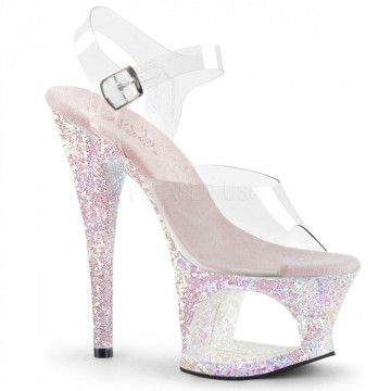 Pleaser MOON-708LG Clr/Opal Multi Glitter
