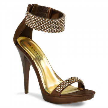 Pleaser Party & Prom REVEL-16 Bronze Satin
