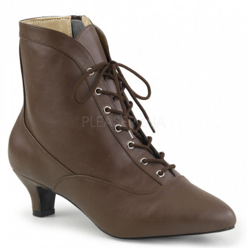 Pleaser Pink Label FAB-1005 Brown Faux Leather