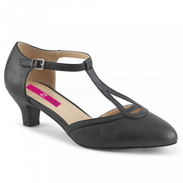 Pleaser Pink Label FAB-428 Blk Faux Leather