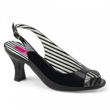 Pleaser Pink Label JENNA-02 Blk Pat