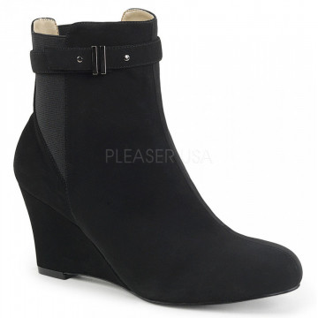 Pleaser Pink Label KIMBERLY-102 Blk Nubuck Suede