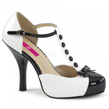 Pleaser Pink Label PINUP-02 Blk-Wht Pat