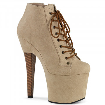 Pleaser RADIANT-1005 Beige Faux Suede/Beige Faux S