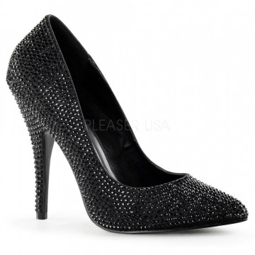 Pleaser SEDUCE-420RS Blk Satin