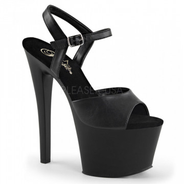 Pleaser SKY-309 Blk Faux Leather/Blk Matte