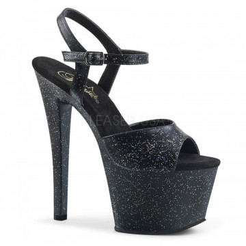 Pleaser SKY-309MMG Blk Faux Leather/Blk Matte