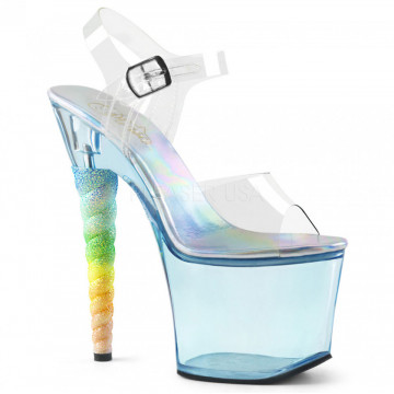 Pleaser UNICORN-708T Clr/Baby Blue Tinted