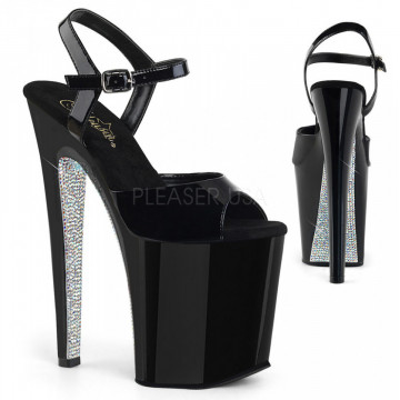 Pleaser XTREME-809CRS Blk/Blk-Slv AB RSTN
