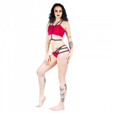 Wink Wear Set ANGEL Velluto rosso con brillanti