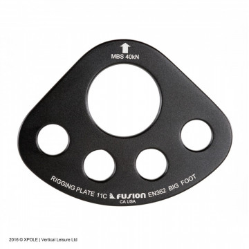 X-pole Rigging Plate Big (MBS 40kN) Black