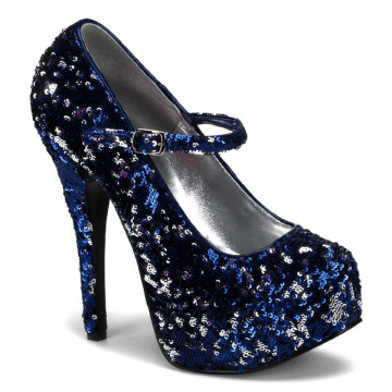 Bordello TEEZE-07SQ Blue-Slv Sequins