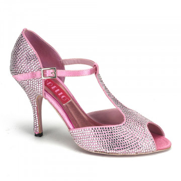 Bordello VIOLETTE-01R B. Pink Rhinestones