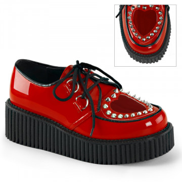 Demonia CREEPER-108 Red Pat-Pvc