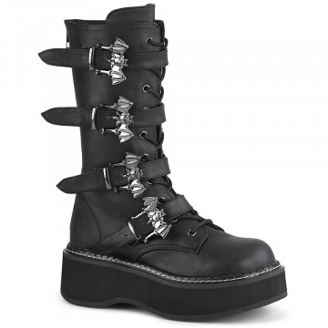 Demonia EMILY-322 Blk Vegan Leather