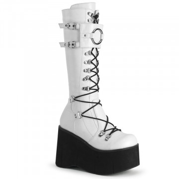 Demonia KERA-200 Wht Vegan Leather